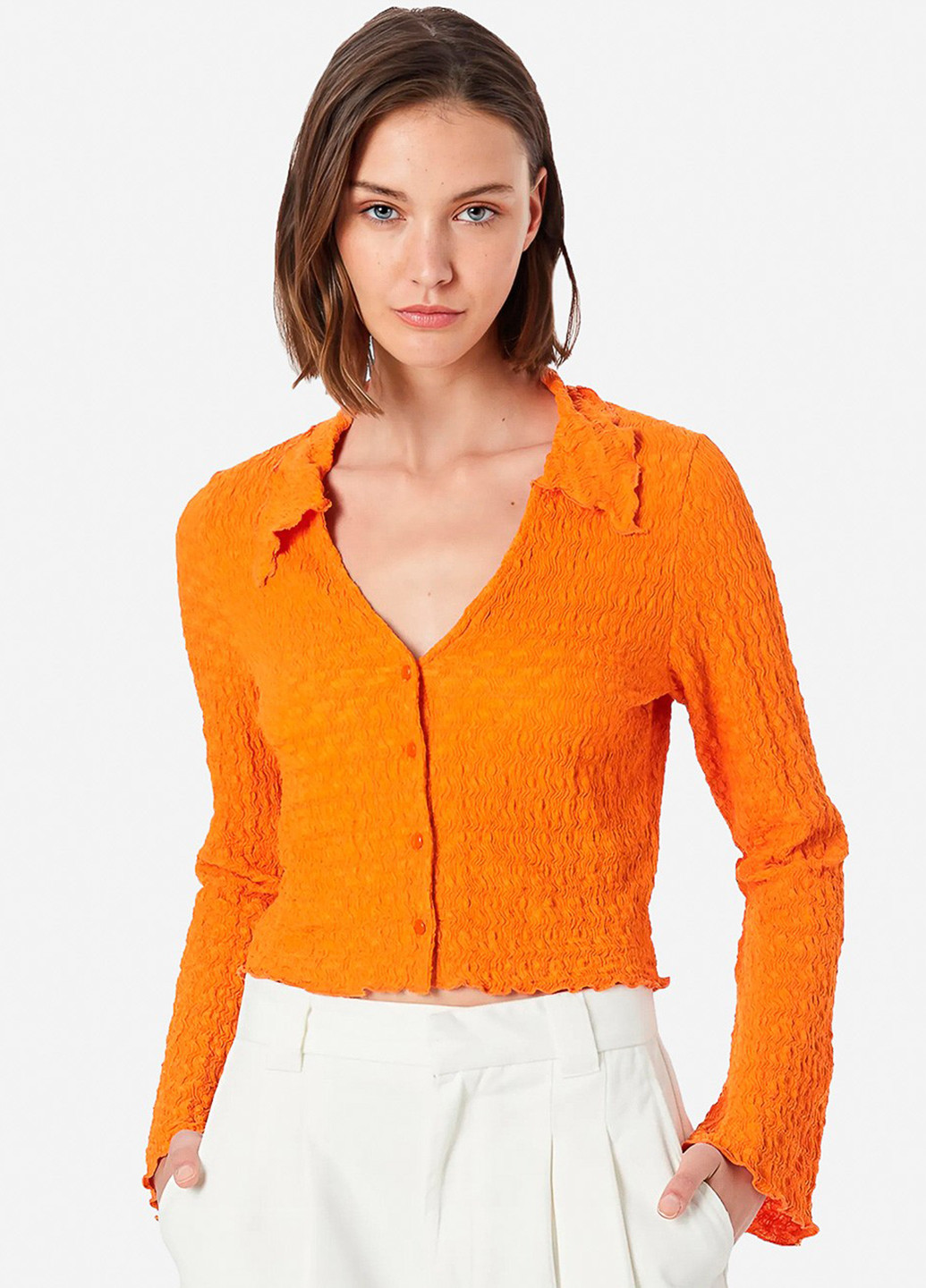 Оранжевая блуза Monki