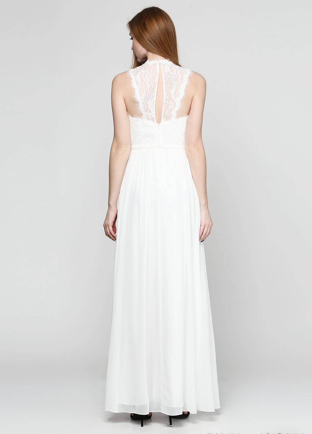 Білий весільна сукня довга Laona однотонна