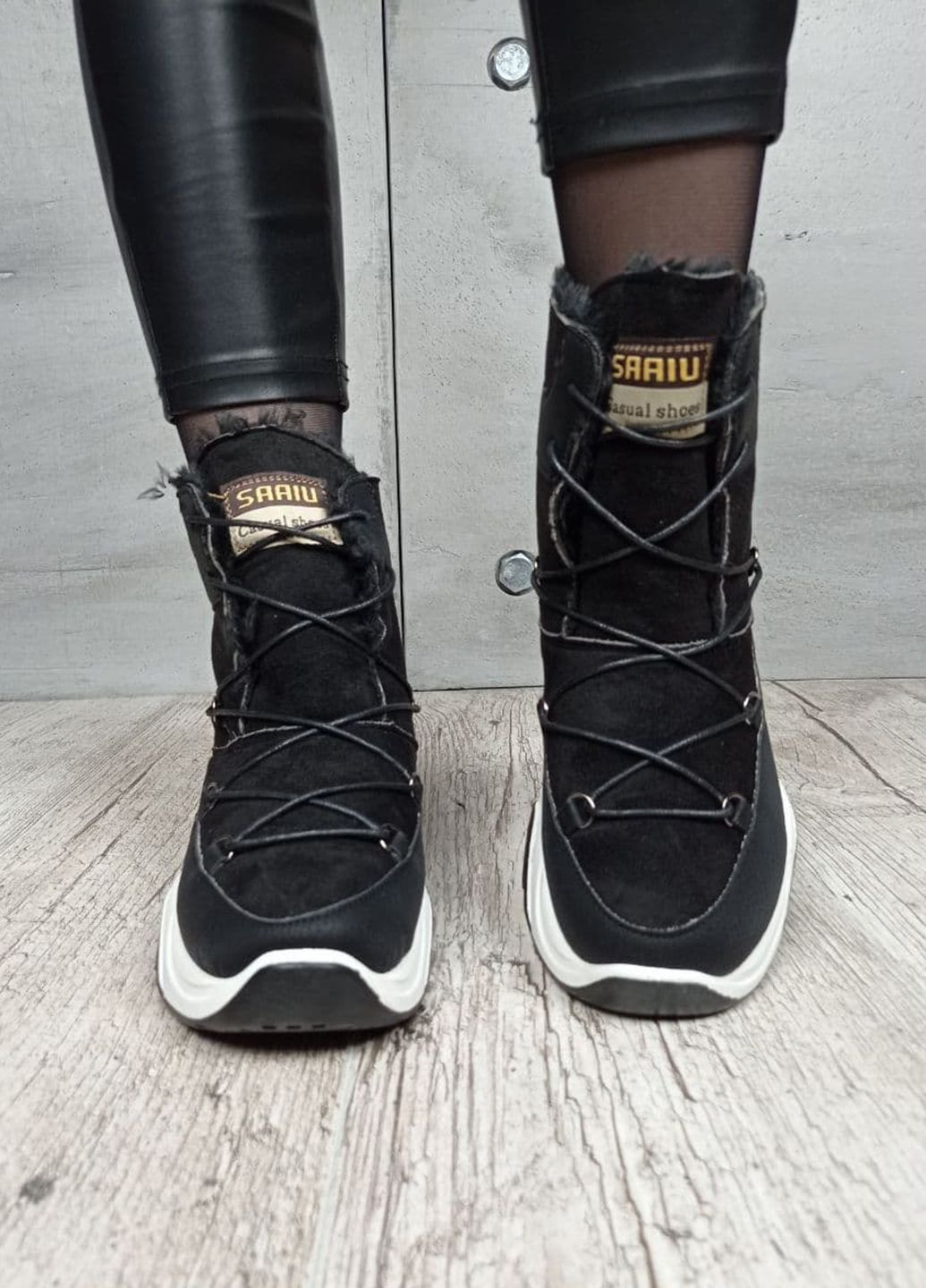 Зимние ботинки Violeta Wonex из искусственной кожи