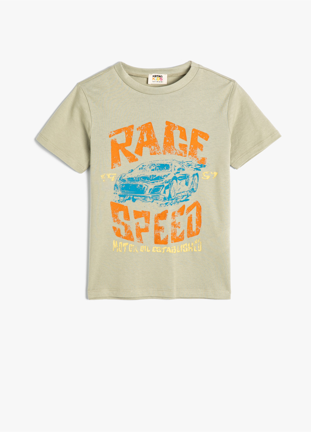 Сіро-бежева літня футболка KOTON