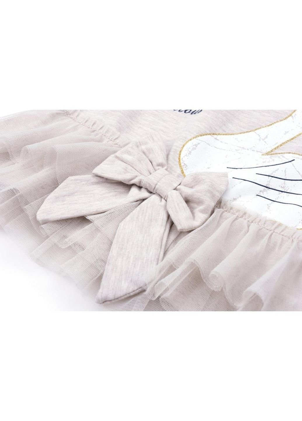 Бежевий демісезонний костюм десткий з лебедем (9959-86g-beige) Breeze