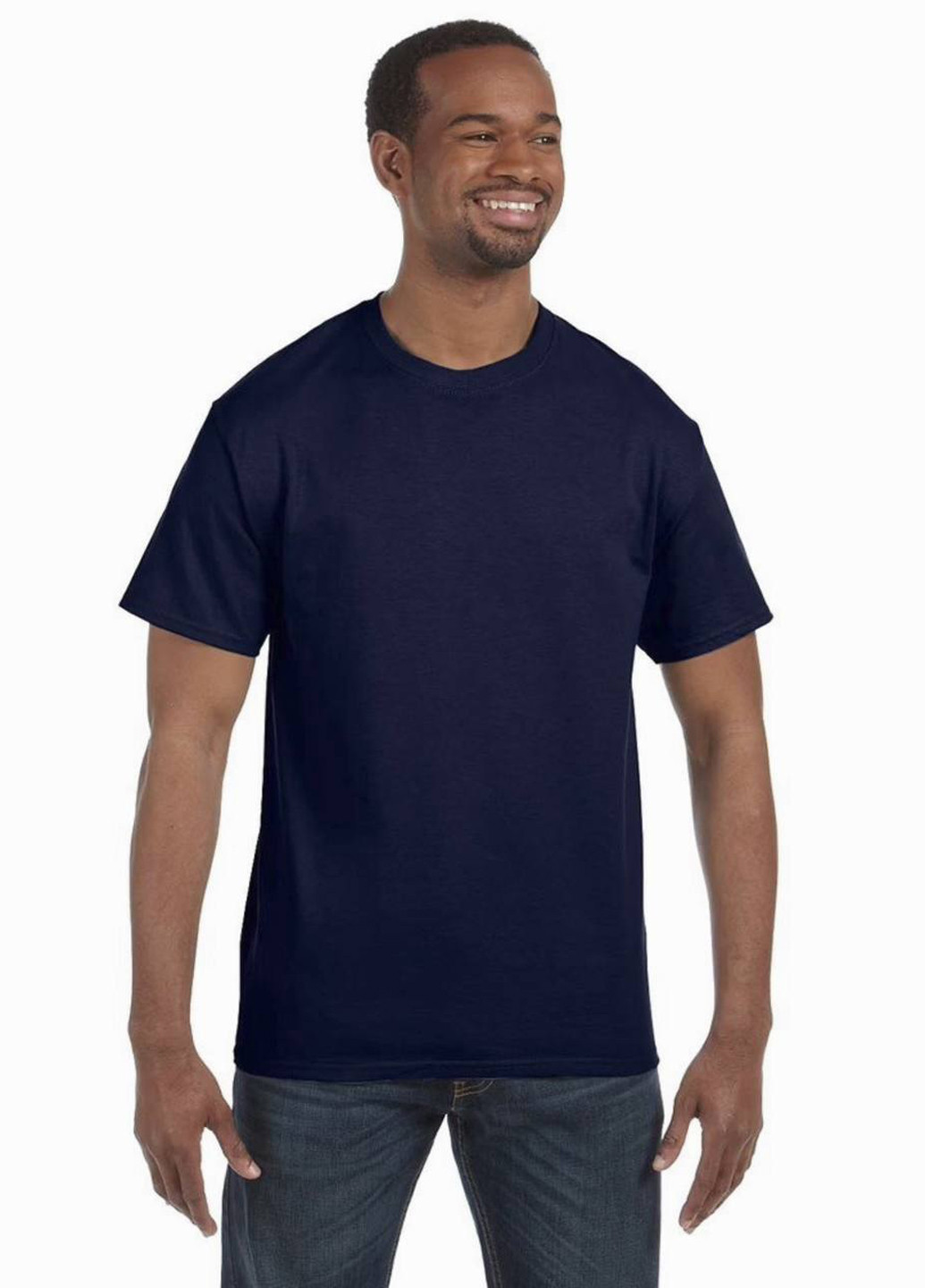 Темно-синя футболка Hanes