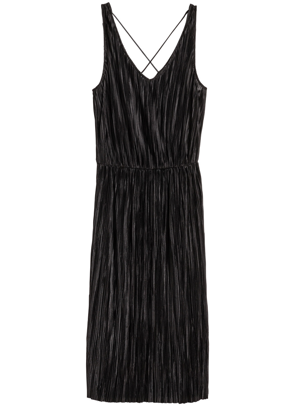 Чорна кежуал плаття, сукня плісована H&M однотонна