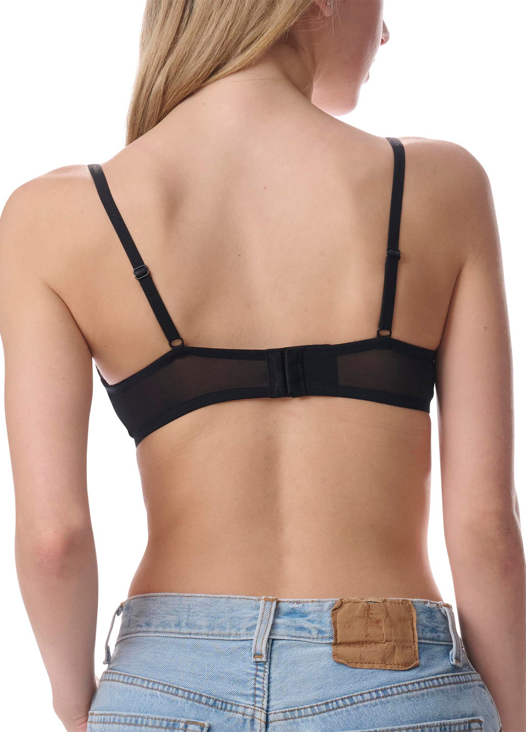 Чорний мінімайзер бюстгальтер Tommy Hilfiger з кісточками нейлон