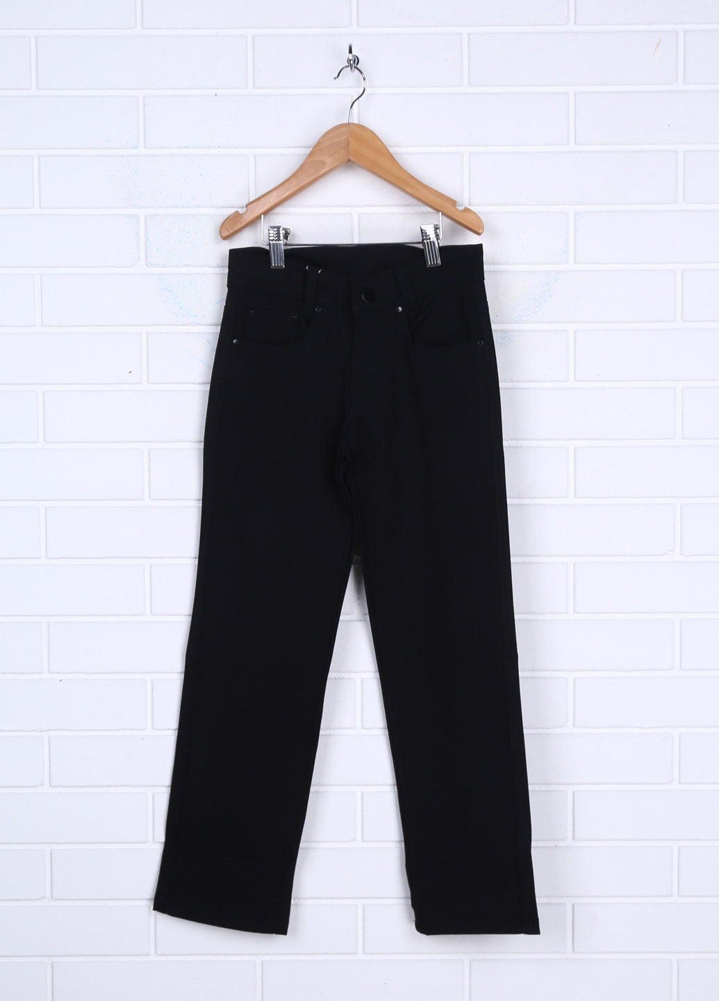 Черные кэжуал демисезонные брюки со средней талией Diren