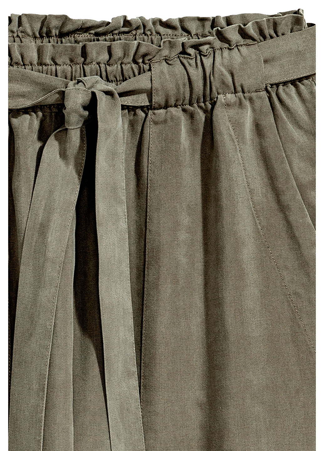 Оливковые кэжуал демисезонные прямые брюки H&M