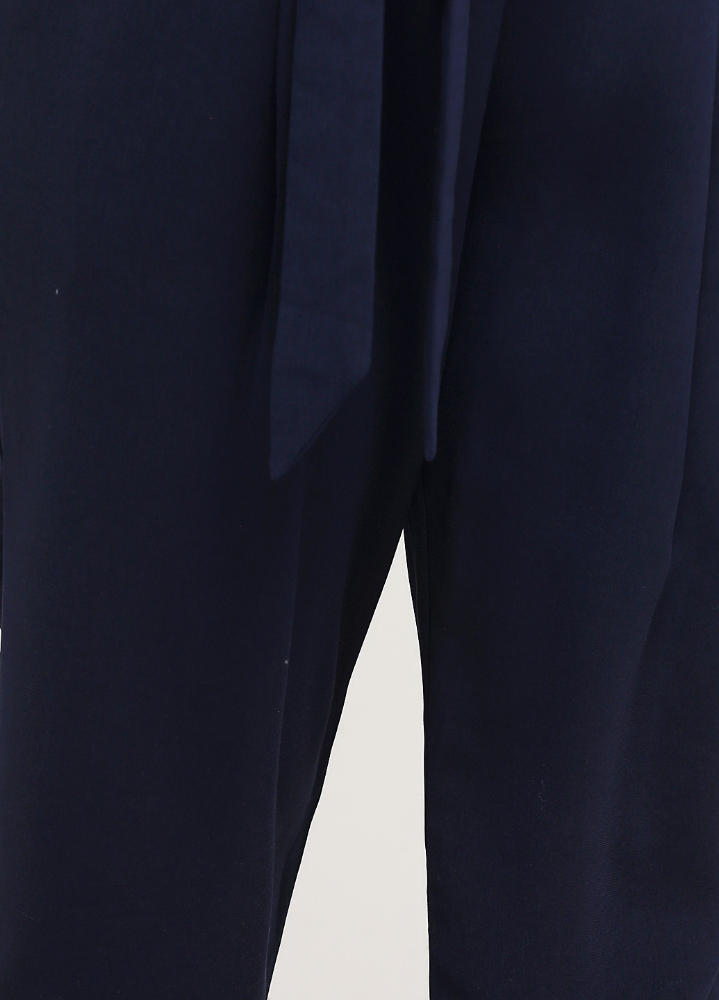 Темно-синие кэжуал демисезонные прямые, укороченные брюки Heine