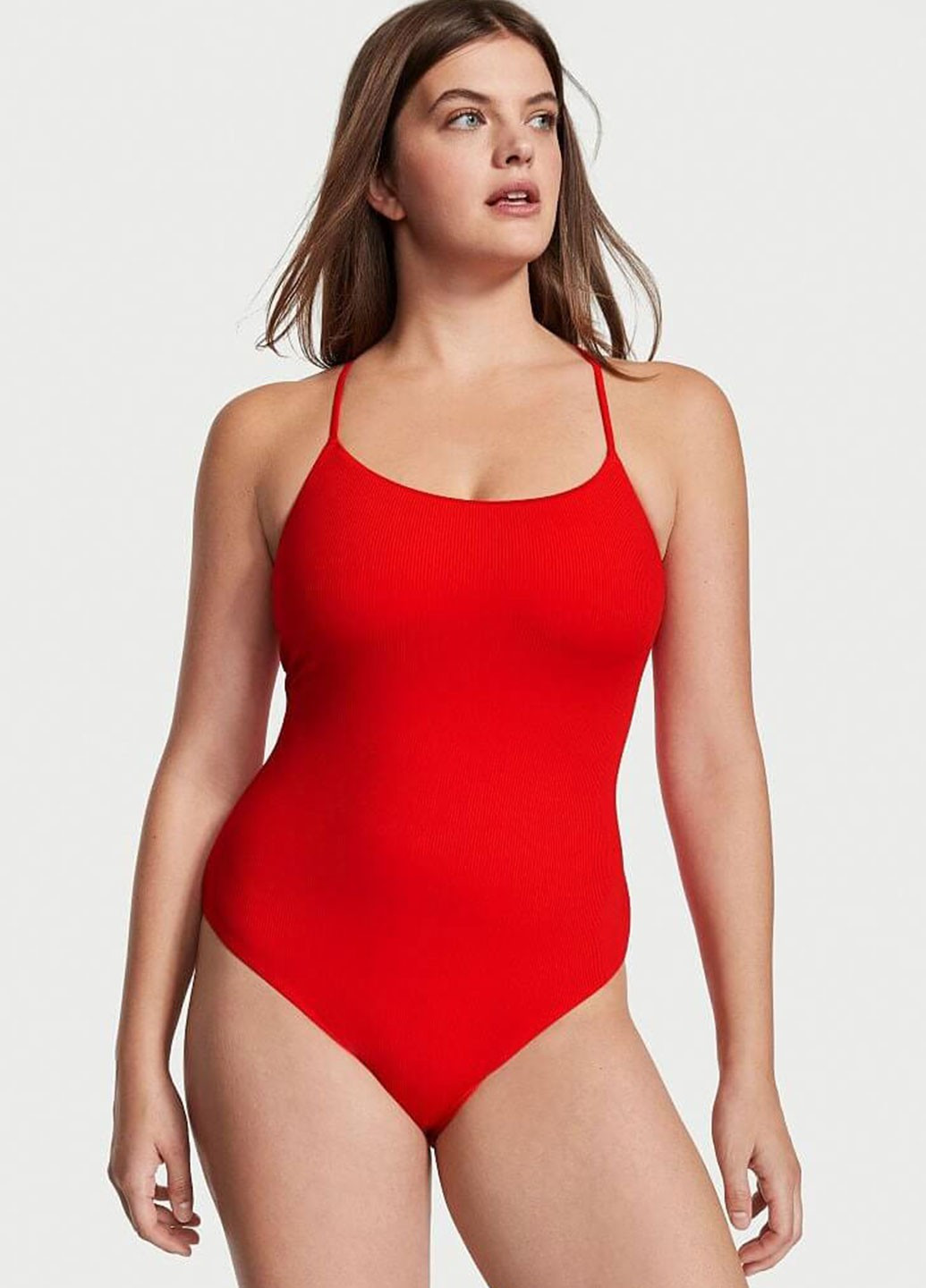 Красный демисезонный купальник слитный Victoria's Secret