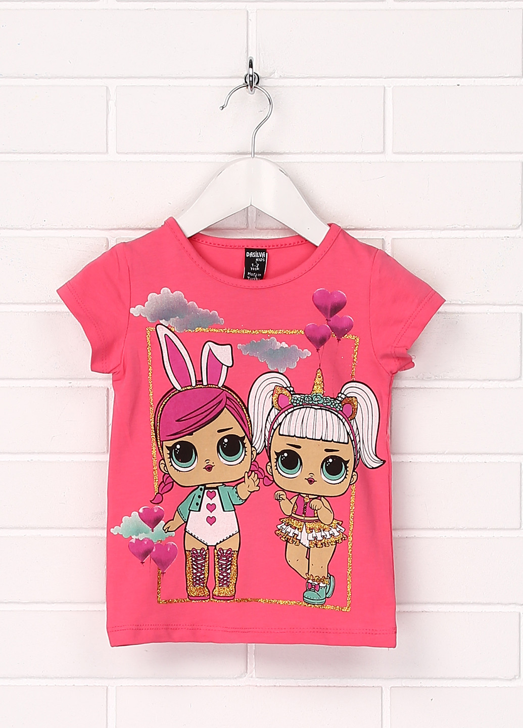 Рожева літня футболка з коротким рукавом Dasilva Kids