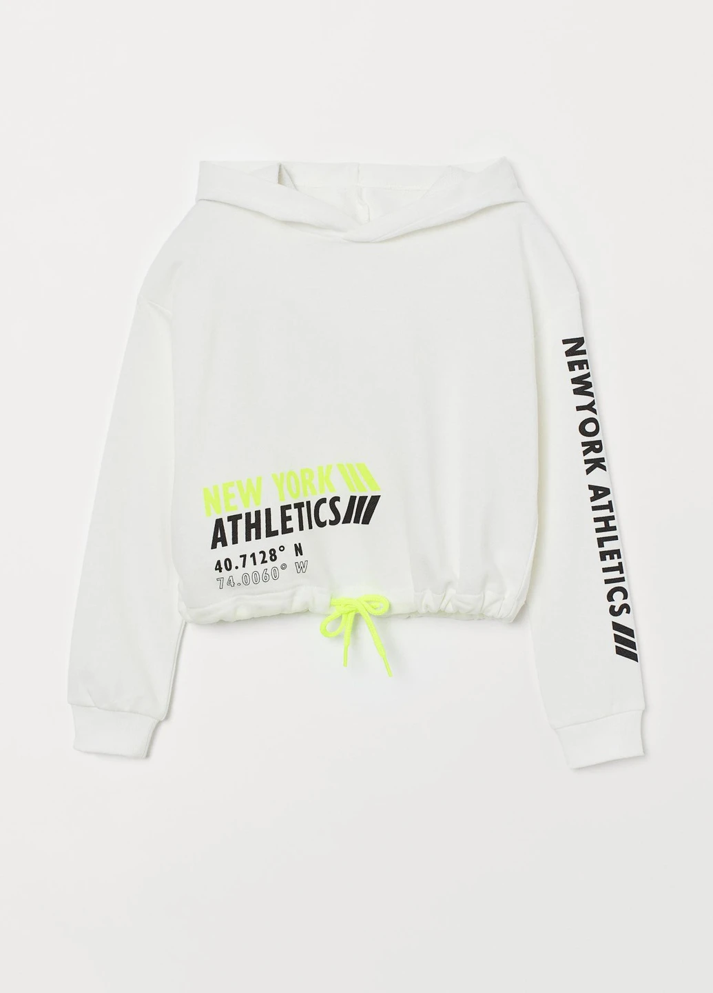 Худі демісезон,білий з принтом, H&M Basic (255192334)
