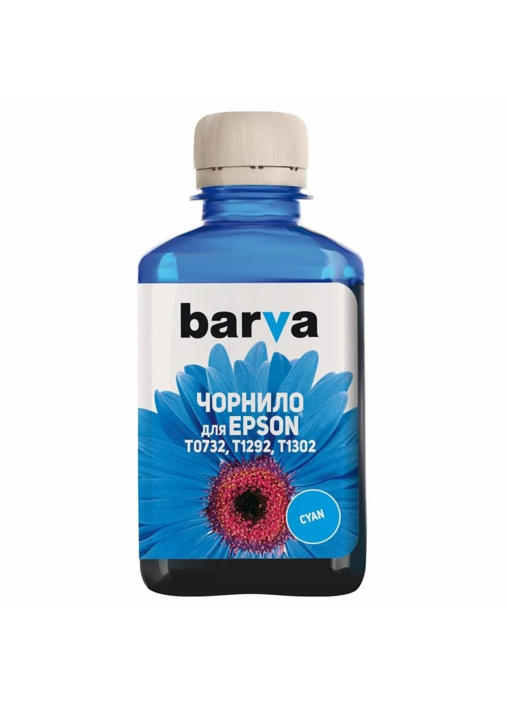 Чернила Epson T1302/T1292/T1282/T1032/T0732 Cyan 180 г pigm. (E130-536) Barva Epson T1302/T1292/T1282/T1032/T0732 Cyan 180 г pig (247485466)