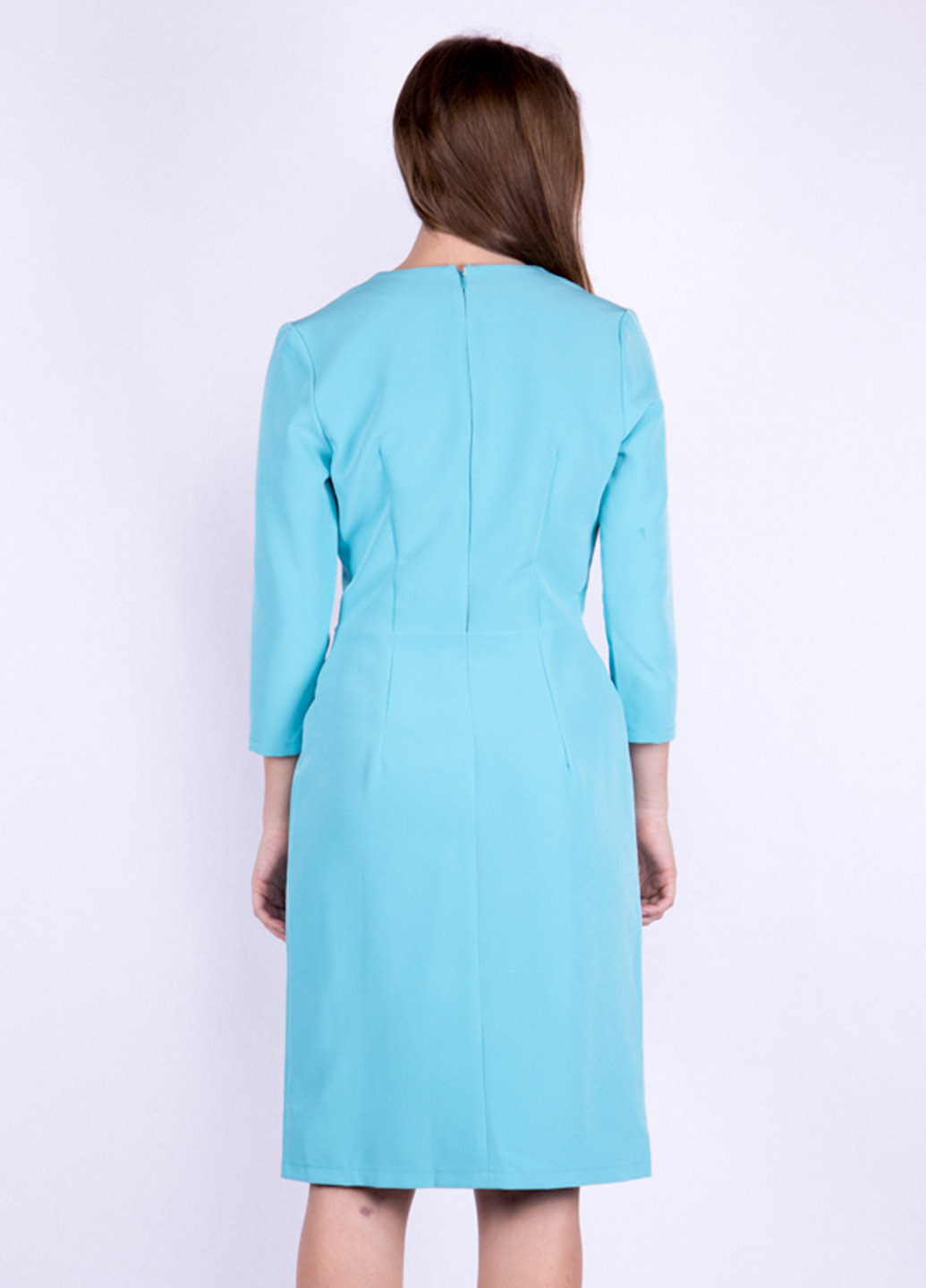 Голубое кэжуал платье Time of Style однотонное