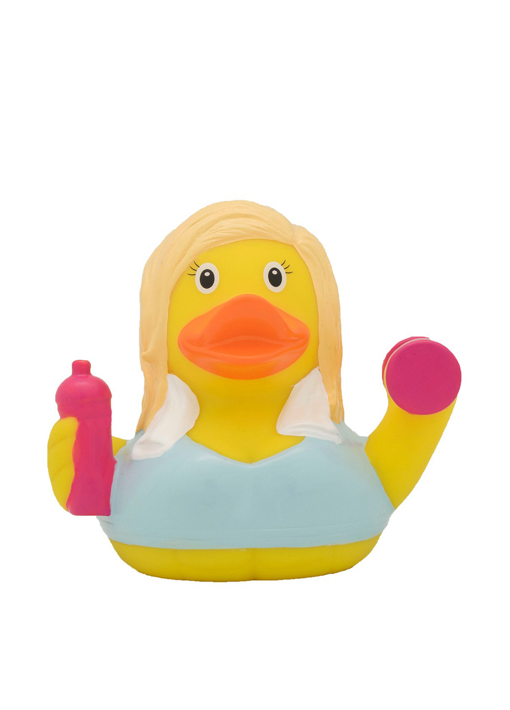 Іграшка для купання Качка Фітнес дівчина, 8,5 x8, 5x7, 5 см Funny Ducks (250618824)