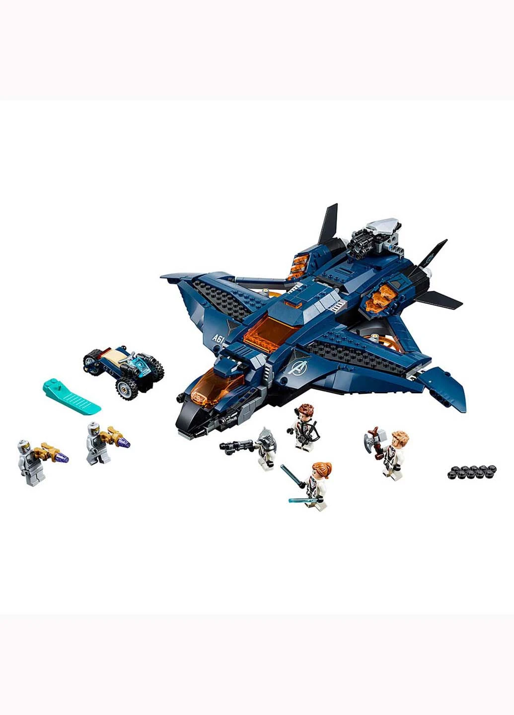 Конструктор LEGO Super Heroes Marvel Comics Модернизированный квинджет Мстителей 838 деталей (158428640)