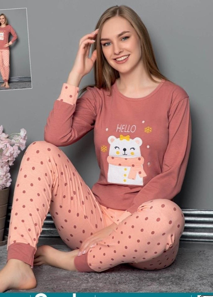 Коралловая всесезон комплект (свитшот, брюки) Sude