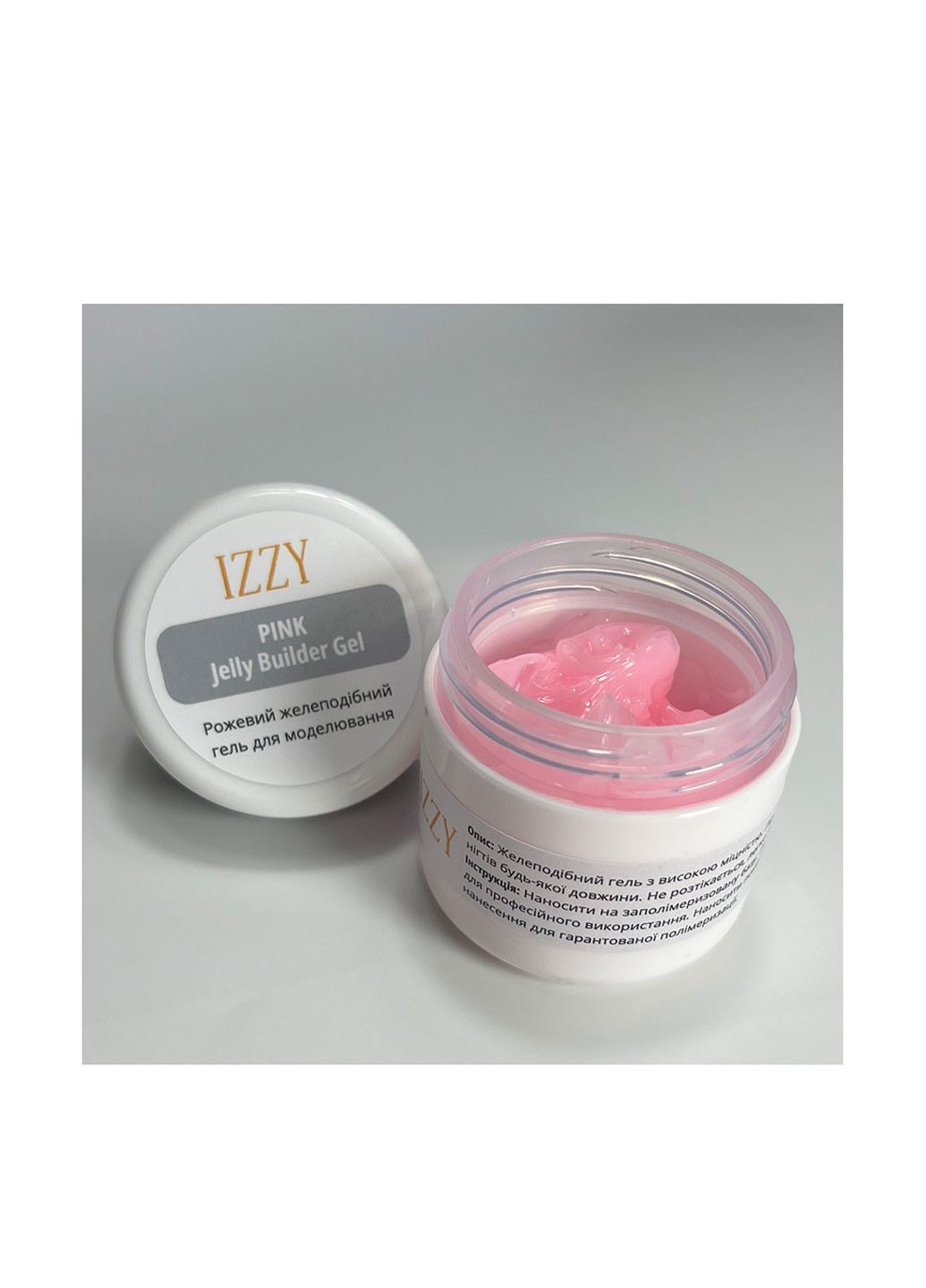 Гель-желе для манікюру Jelly Builder Gel Pink, рожевий, 40 г Izzy (363030742)