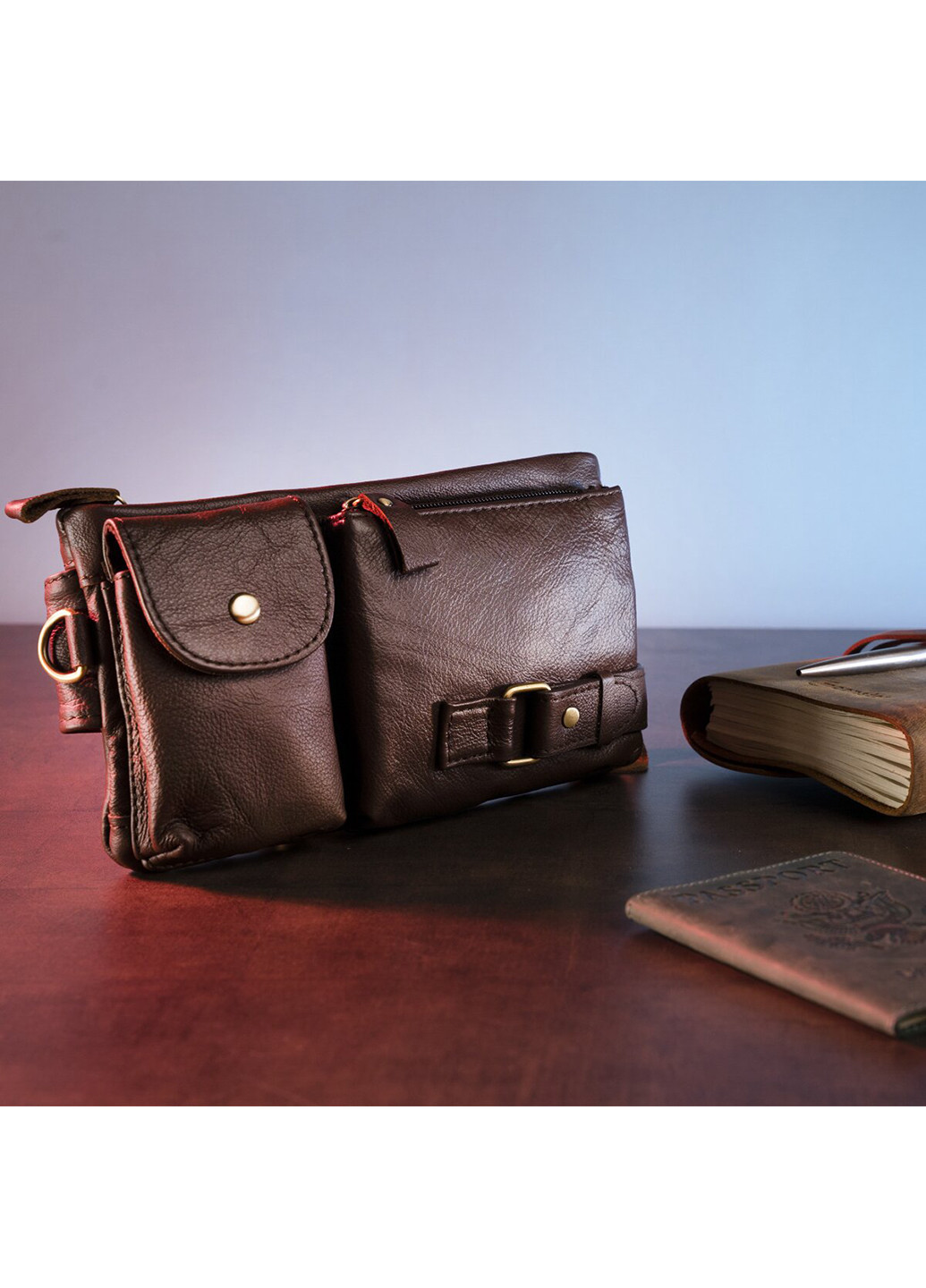 Мужская кожаная сумка 24,5х14х4 см Vintage (252130756)