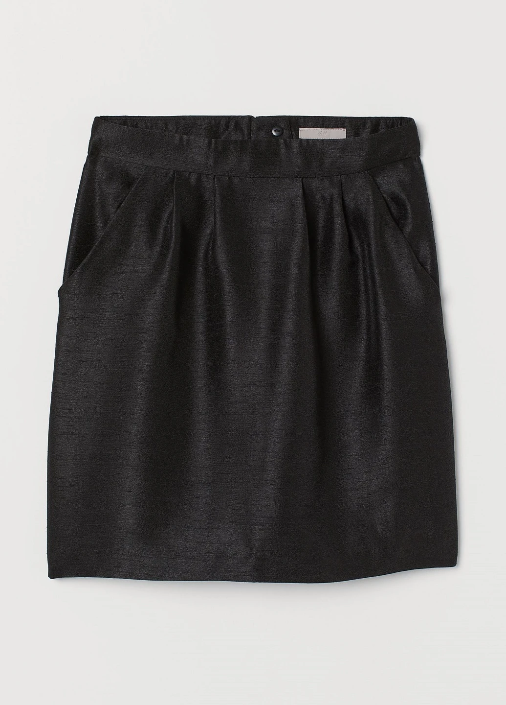 Черная однотонная юбка короткая H&M