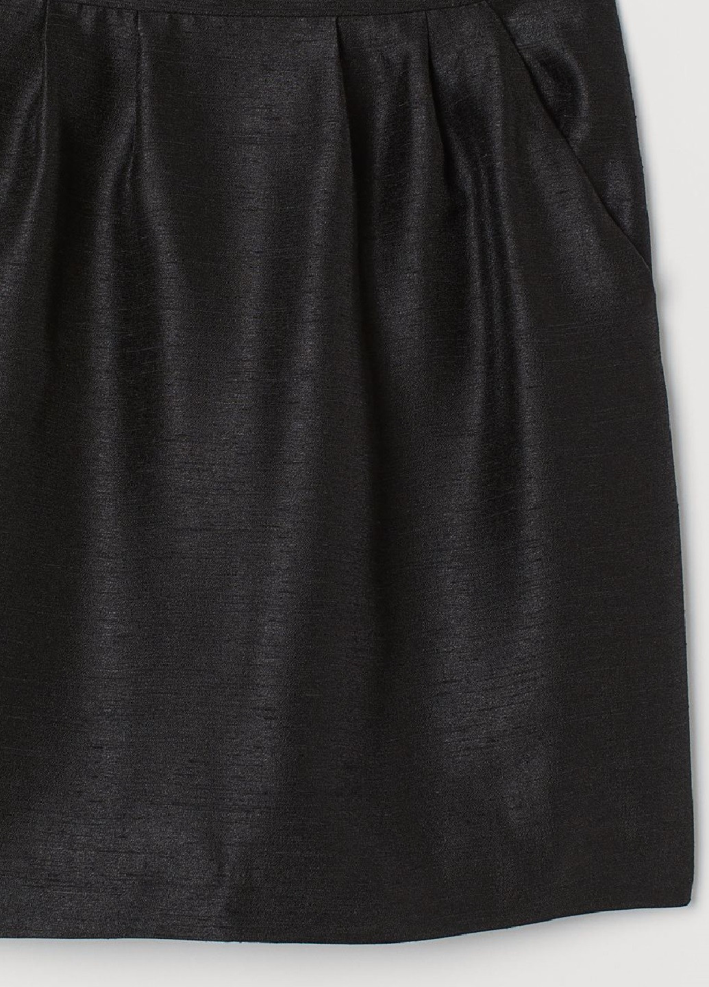 Черная однотонная юбка короткая H&M