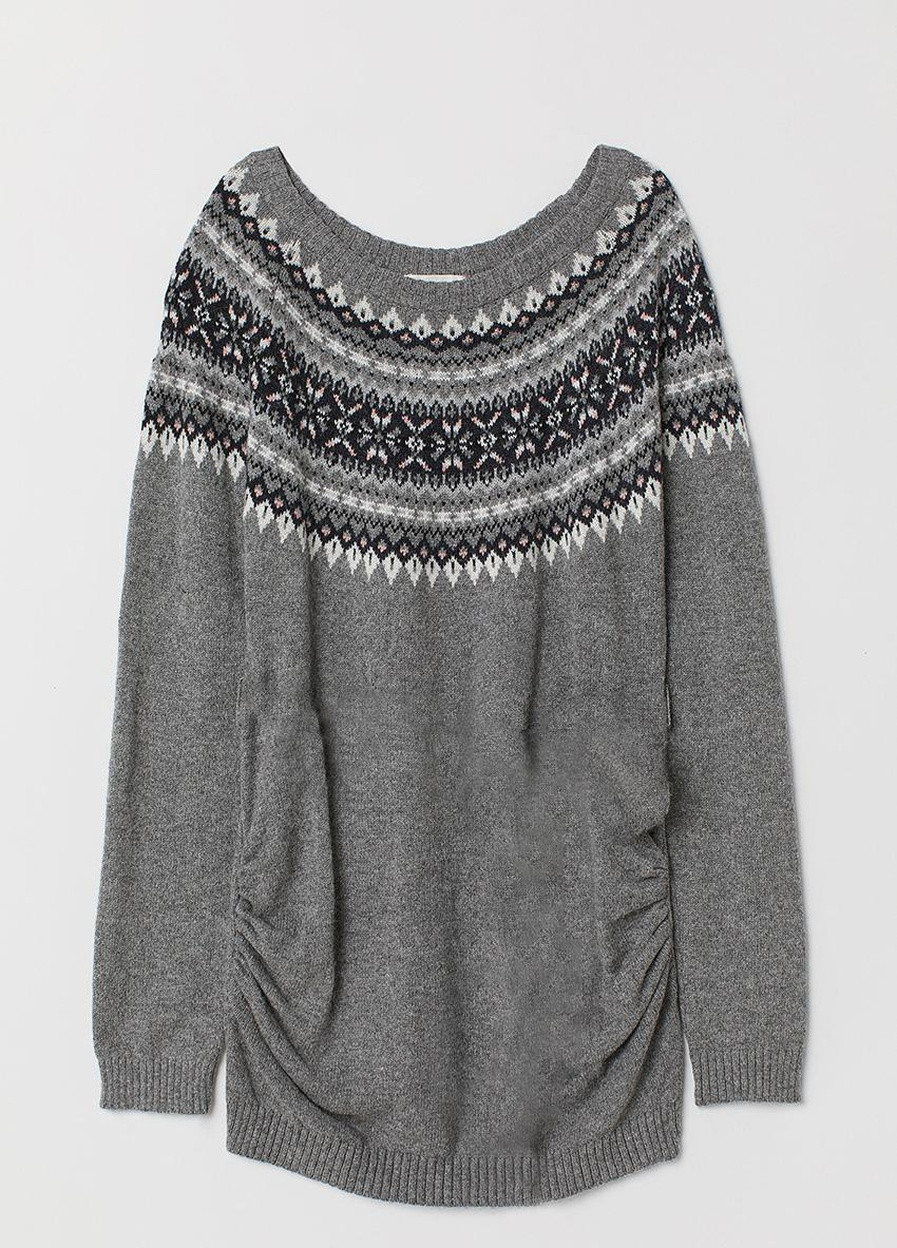 Сірий зимовий светр для вагітних H&M