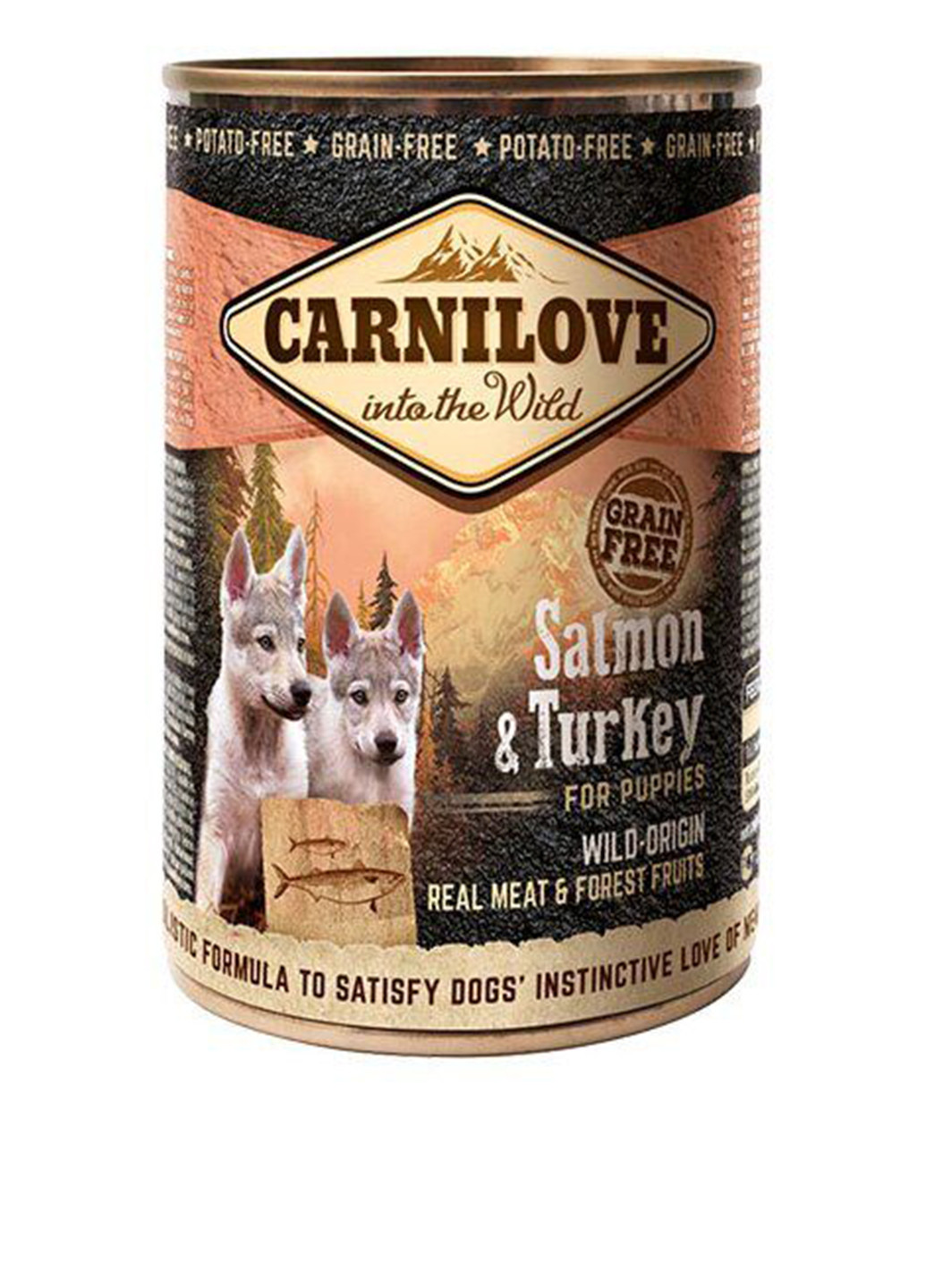 Мясные консервы для щенков (лосось и индейка), 400 г Carnilove (201658219)
