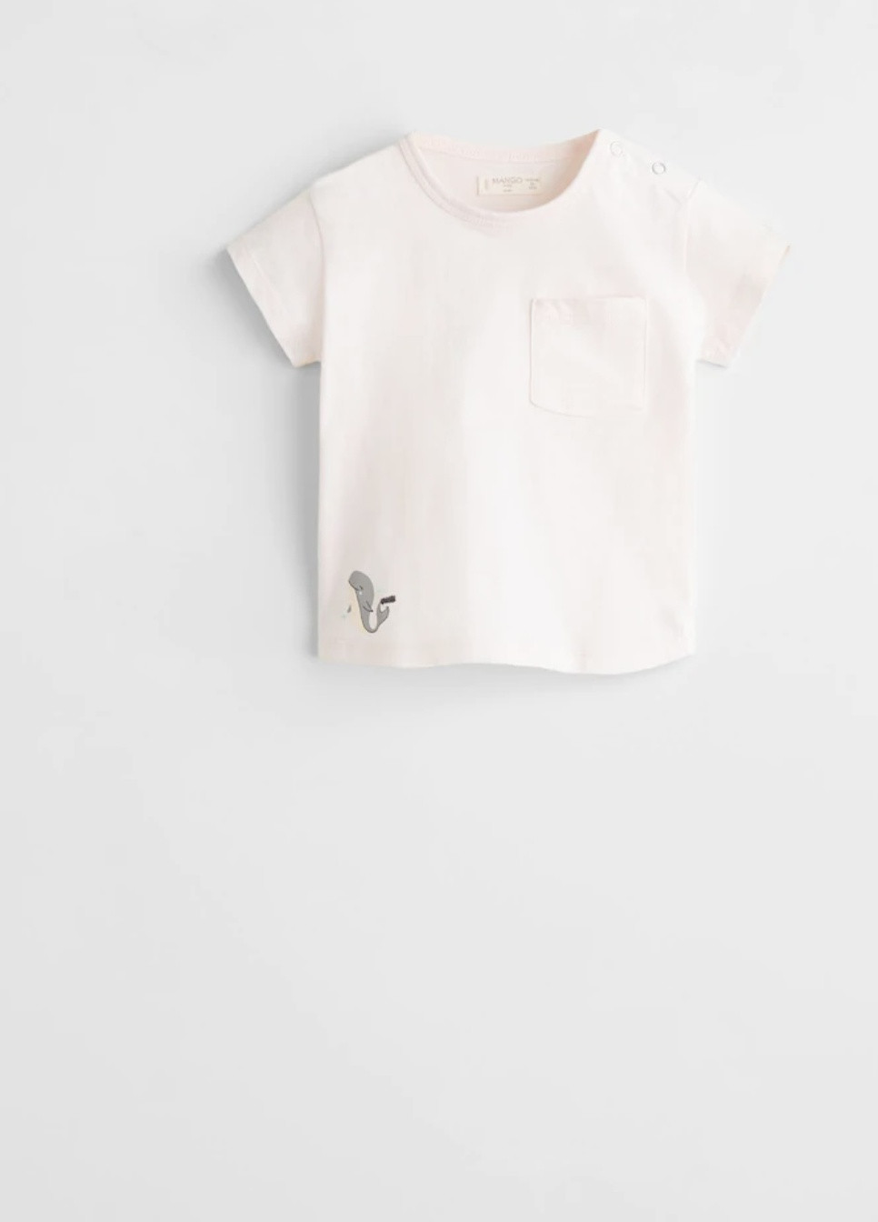 Светло-розовая демисезонная футболка для младенцев Mango