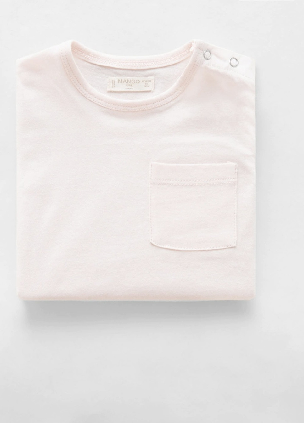 Светло-розовая демисезонная футболка для младенцев Mango