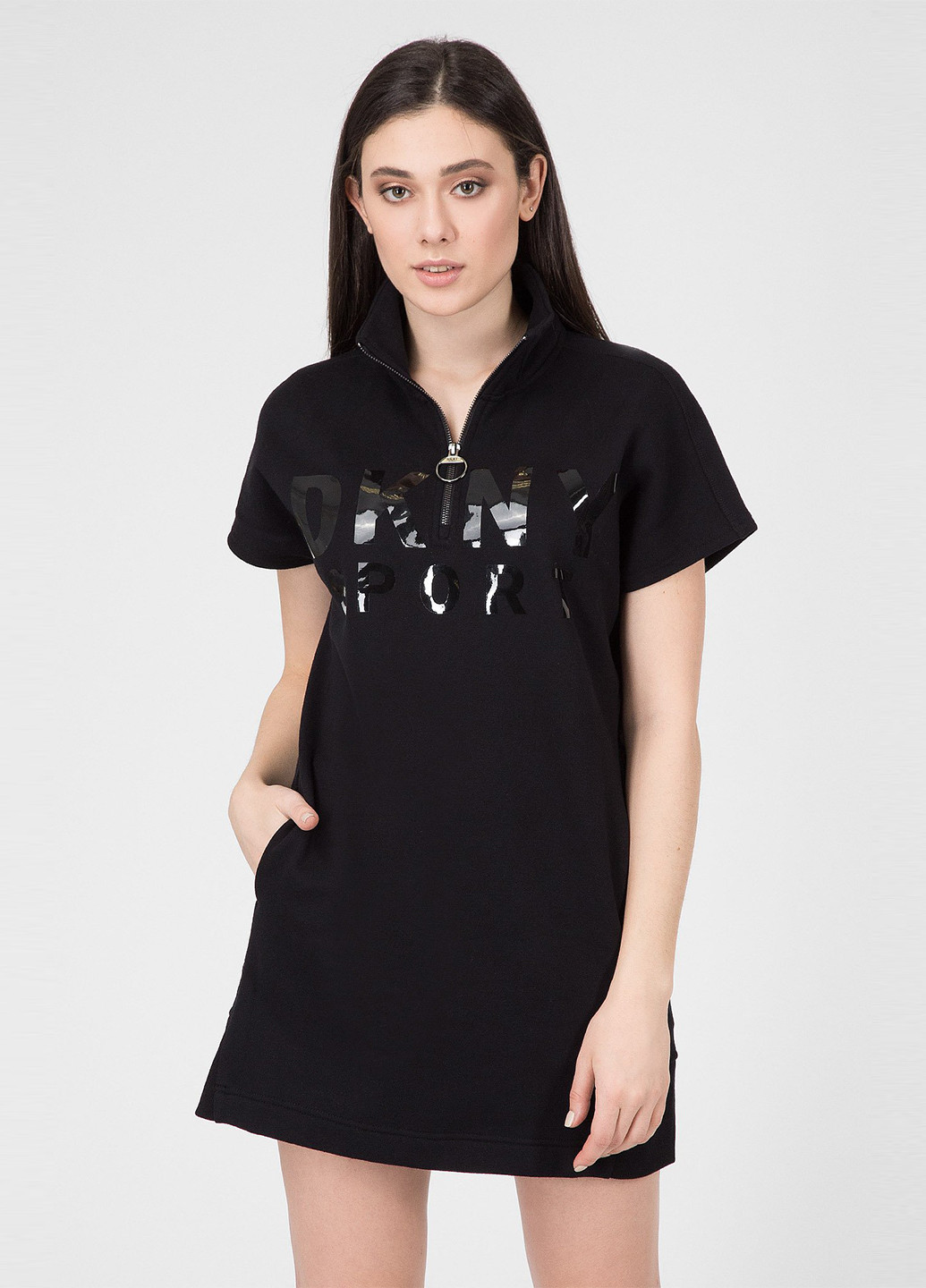 Чорна кежуал сукня а-силует DKNY однотонна