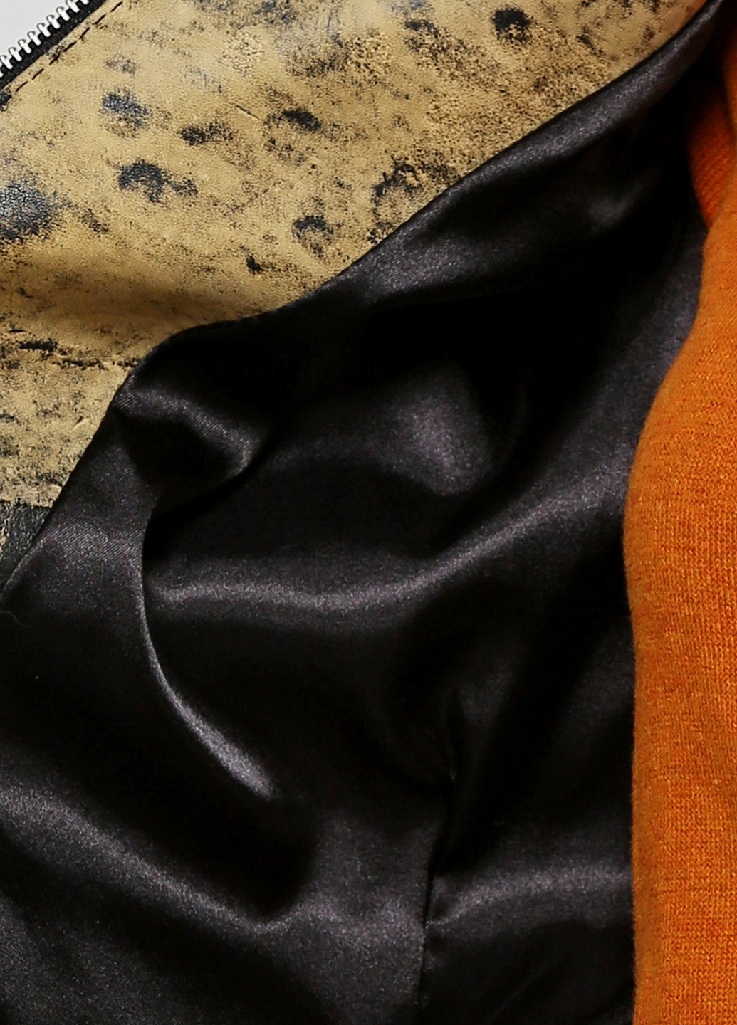 Светло-коричневая демисезонная куртка кожаная Elibol