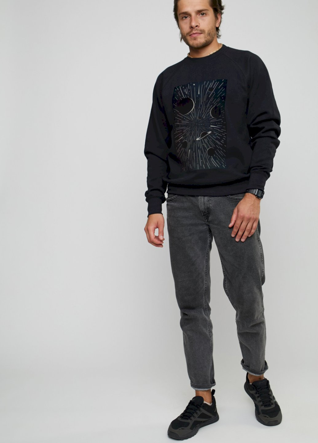 Черный свитшот мужской YAPPI (198688874)