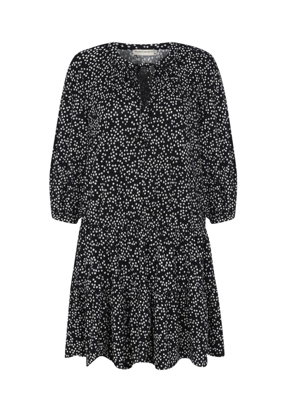 Чорна кежуал сукня Mudo в горошок