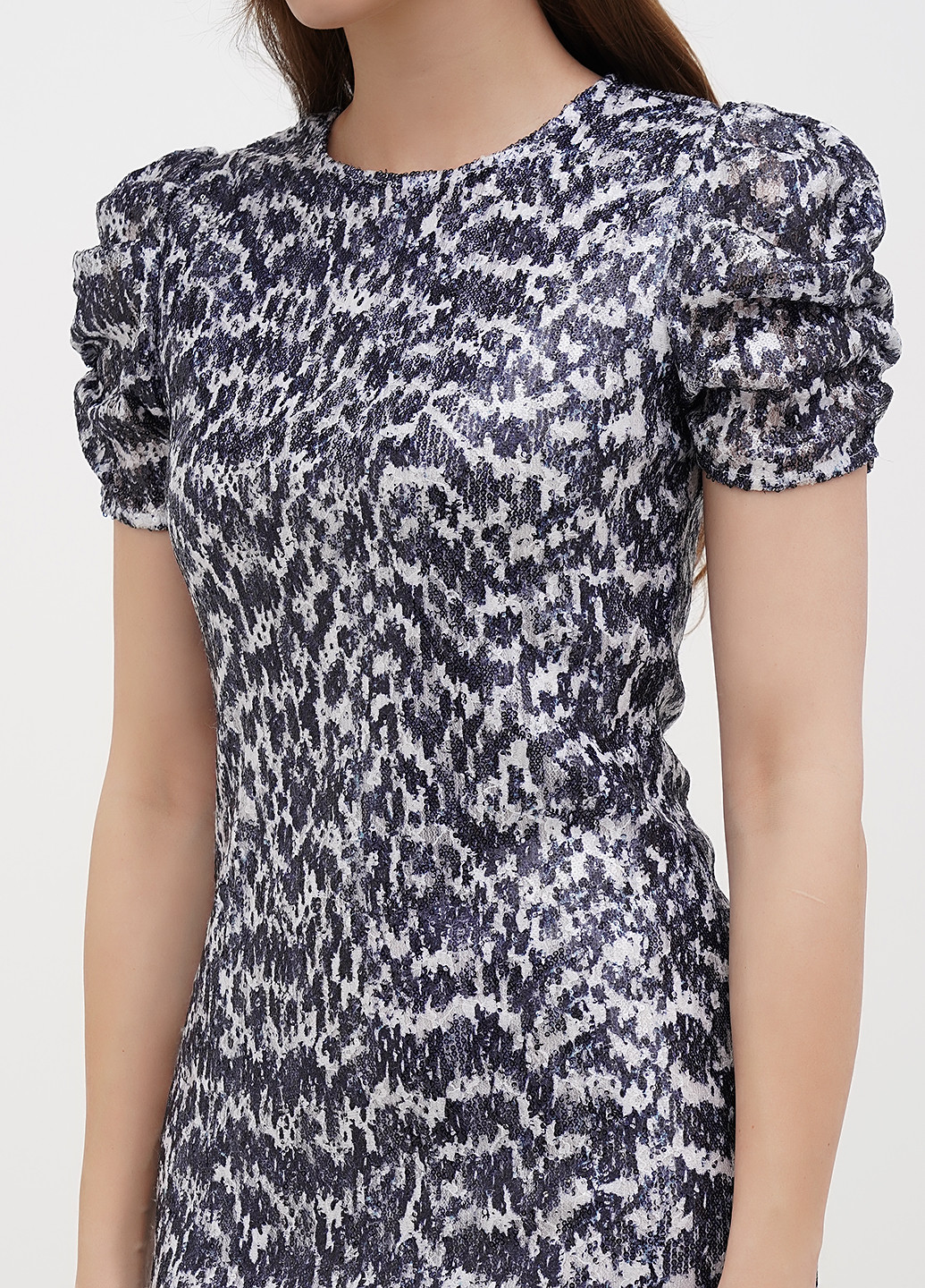 Комбінована вечірня, святковий сукня силуетна Michael Kors з абстрактним візерунком