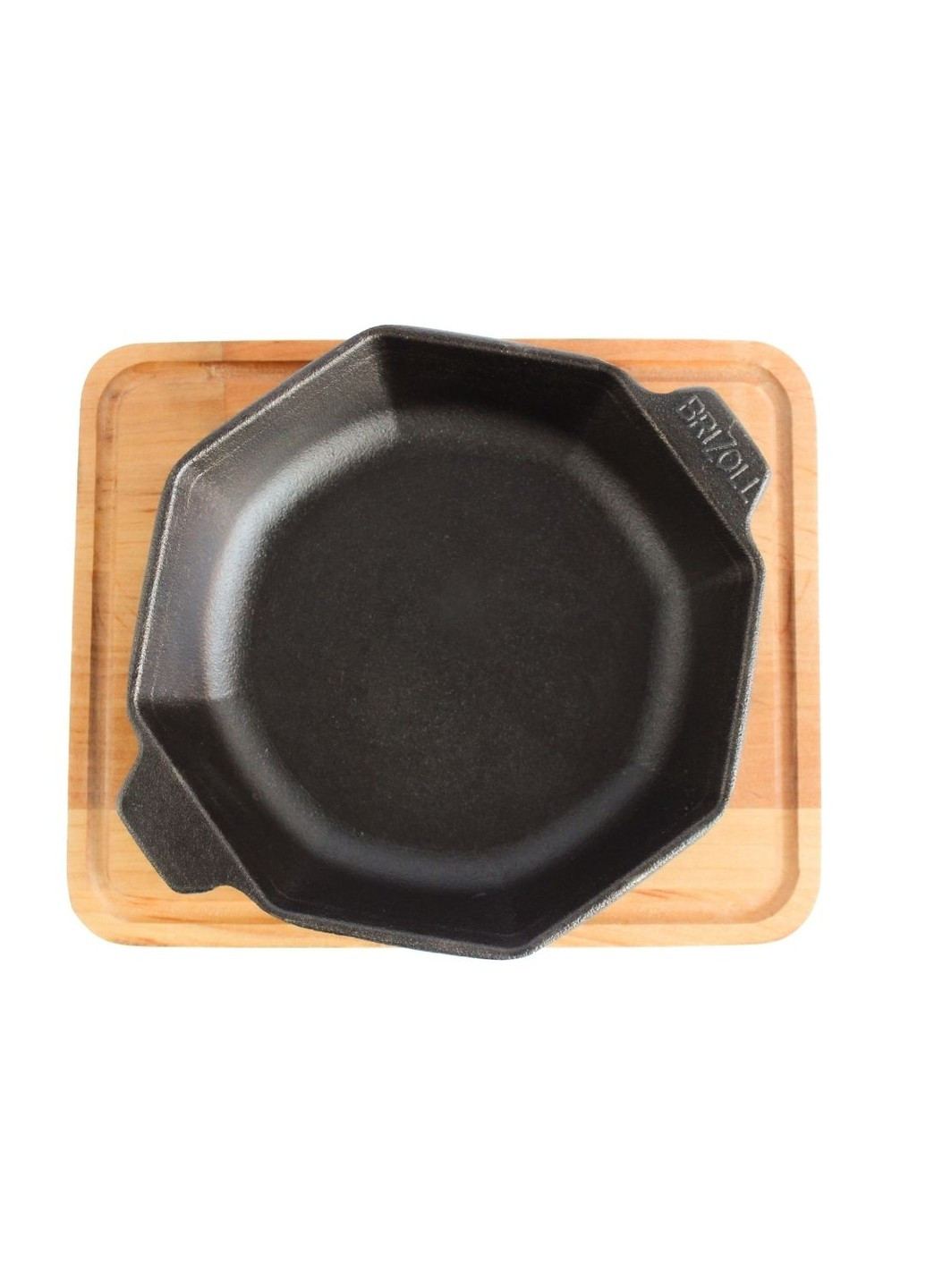Сковорода чавунна восьмигранна з підставкою 160 х 25 мм Brizoll (255190693)