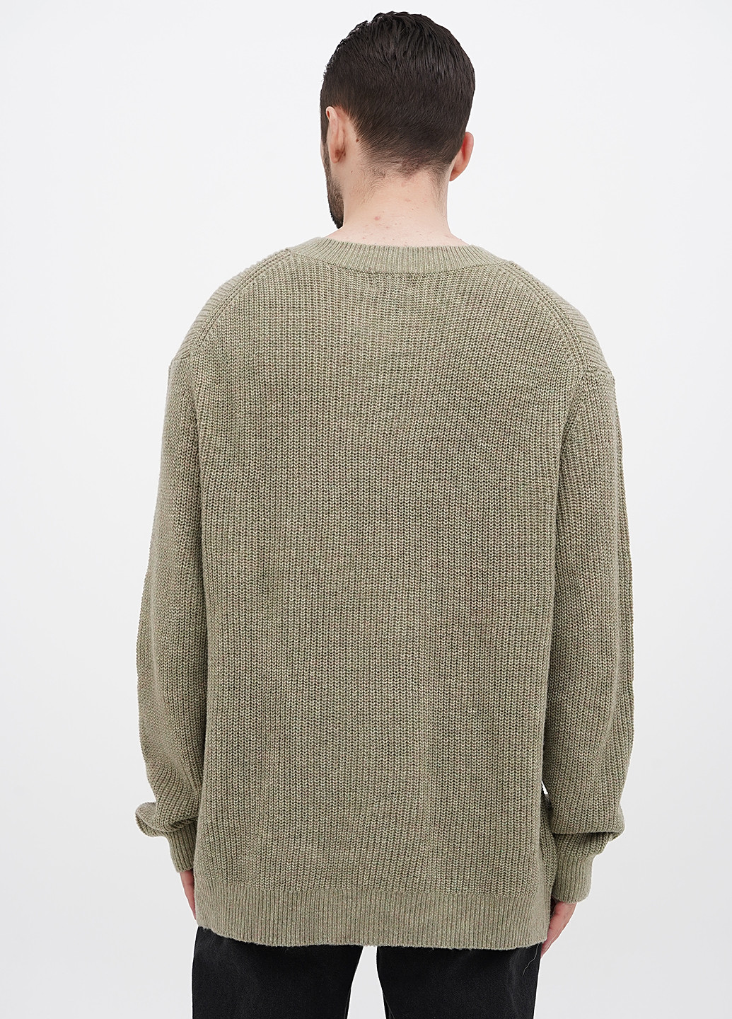 Серо-зеленый зимний пуловер пуловер H&M