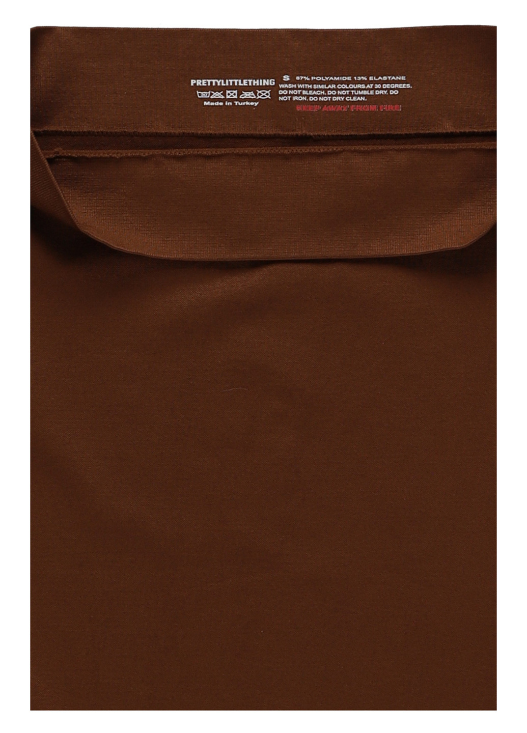 Коричневая кэжуал однотонная юбка PrettyLittleThing карандаш