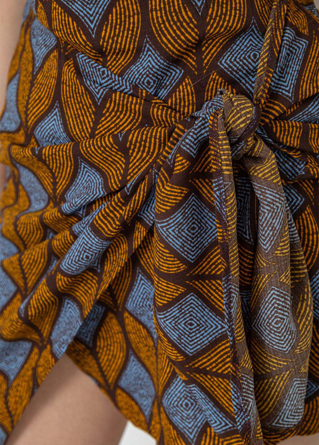 Разноцветная кэжуал с геометрическим узором юбка Ager на запах