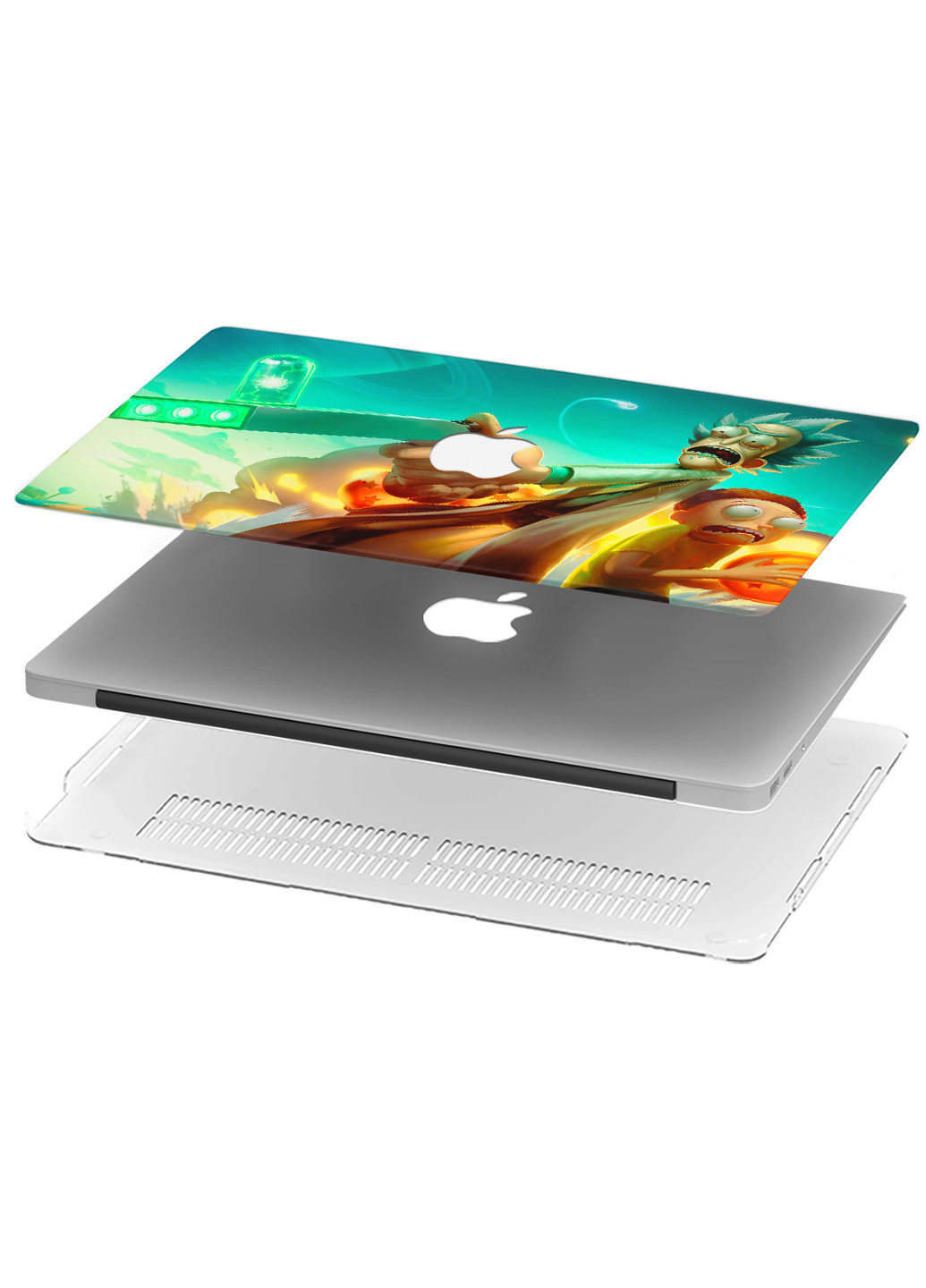 Чехол пластиковый для Apple MacBook Pro 13 A2289 / A2251 / A2338 Рик и Морти (Rick and Morty) (9772-1715) MobiPrint (218526362)