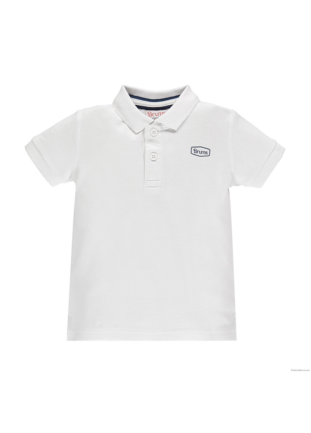 Белая детская футболка-поло для мальчика Brums однотонная