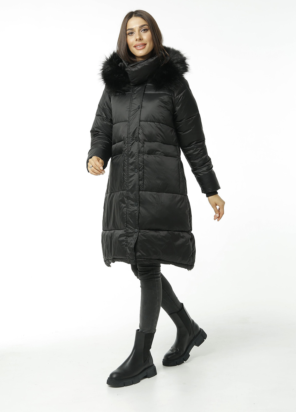 Чорна зимня куртка Icon