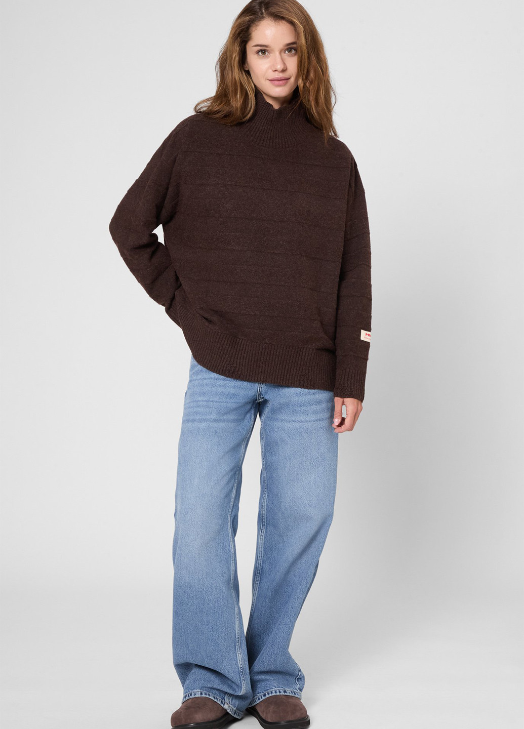 Коричневый зимний свитер PRPY