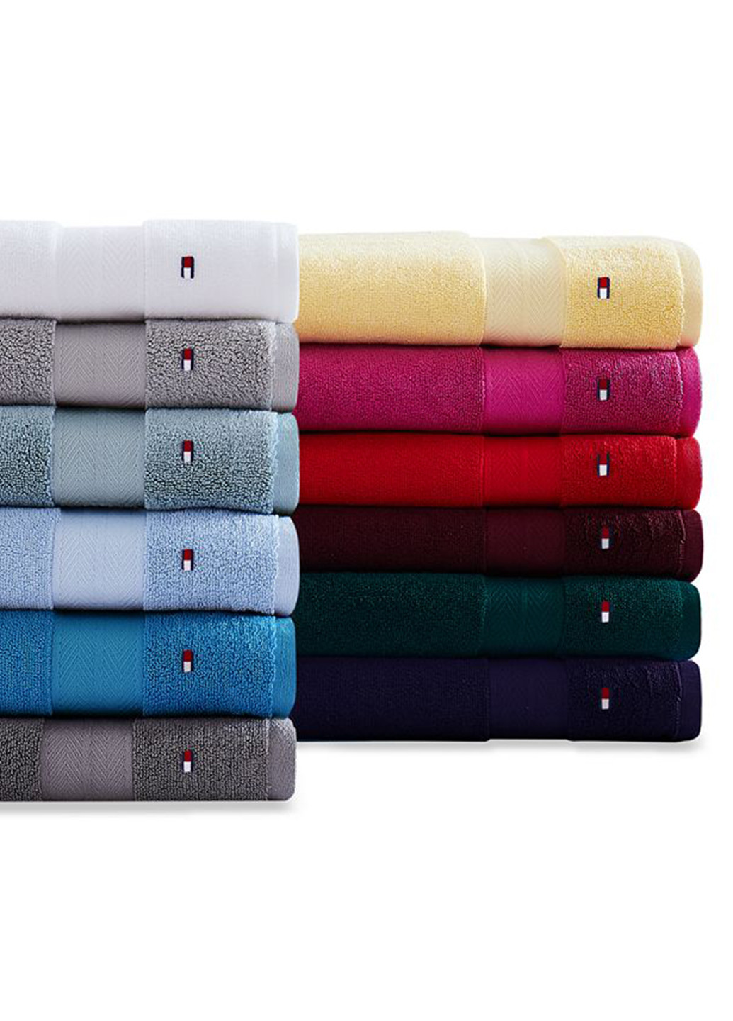 Tommy Hilfiger полотенце, 76х138 см однотонный бордовый производство - Индия