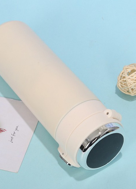 Розумний термос з датчиком температури та дисплеїв Vacuum 420 мл - бежевий More (253856176)