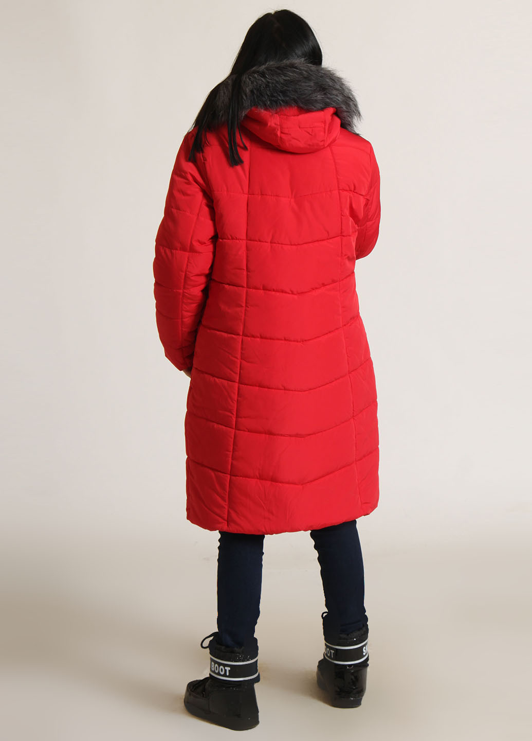 Красная зимняя куртка La Marsel