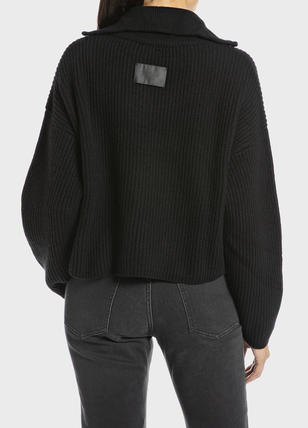 Чорний зимовий светр Replay