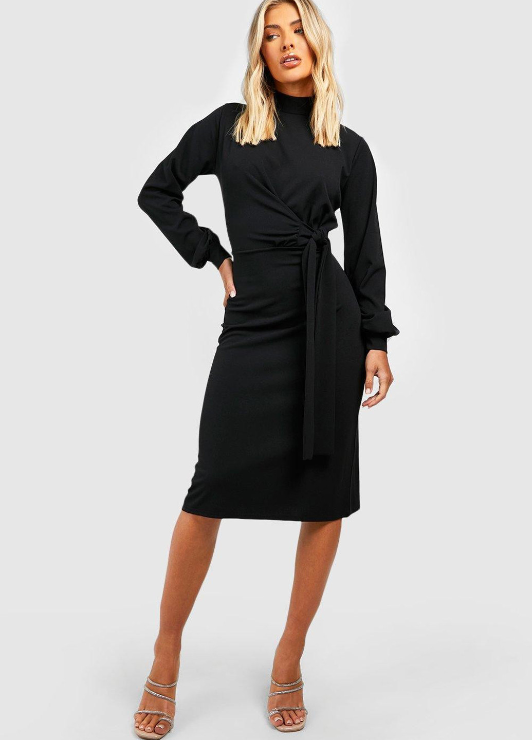 Чорна кежуал платье Boohoo однотонна