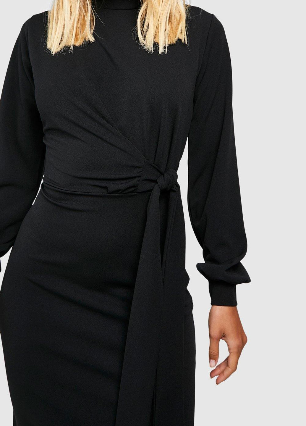Чорна кежуал платье Boohoo однотонна
