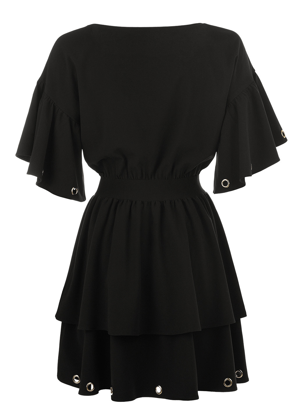 Черное кэжуал платье с юбкой-солнце LOVE REPUBLIC