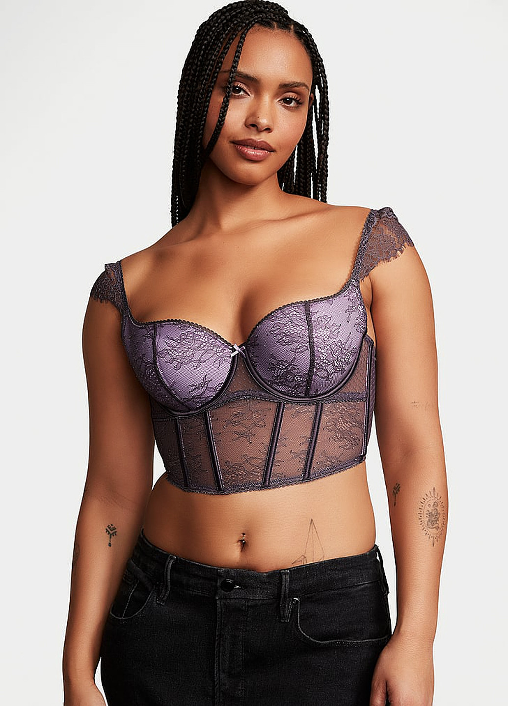 Фіолетовий демісезонний комплект (бюстгальтер, трусики) Victoria's Secret