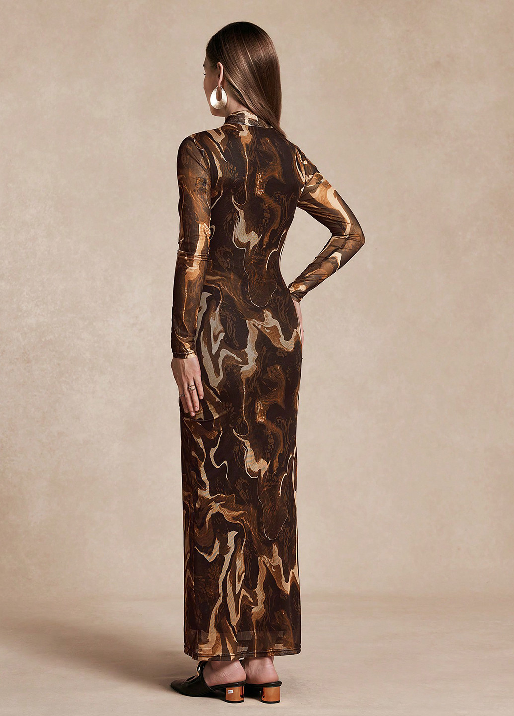 Комбінована кежуал сукня футляр SHEIN з абстрактним візерунком