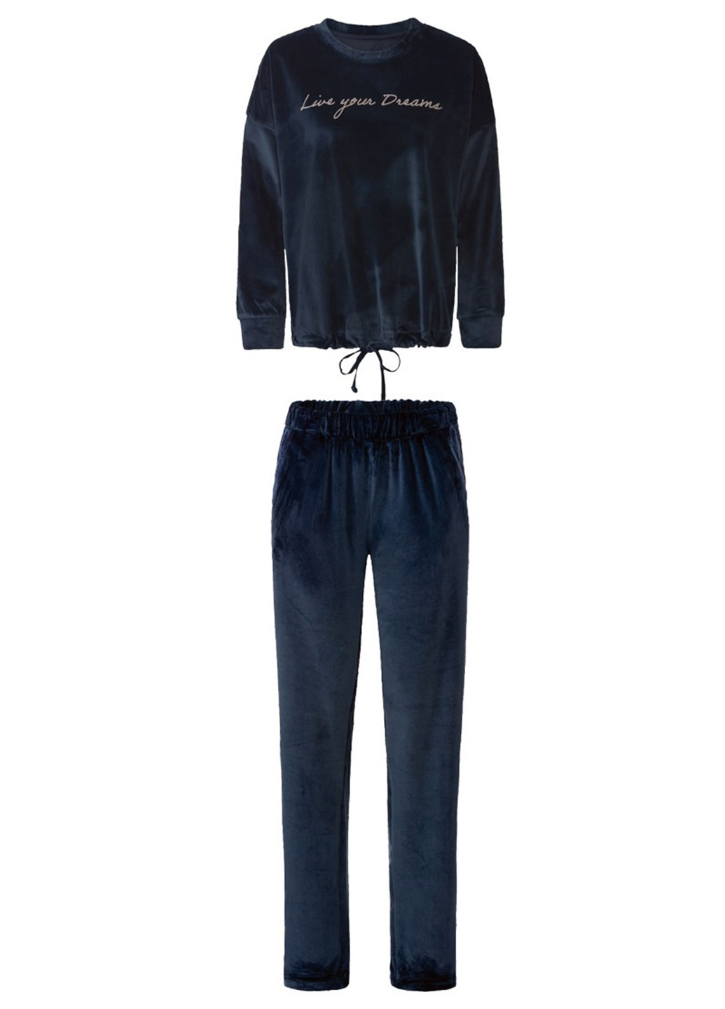 Темно-синяя всесезон пижама (свитшот, брюки) свитшот + брюки Esmara